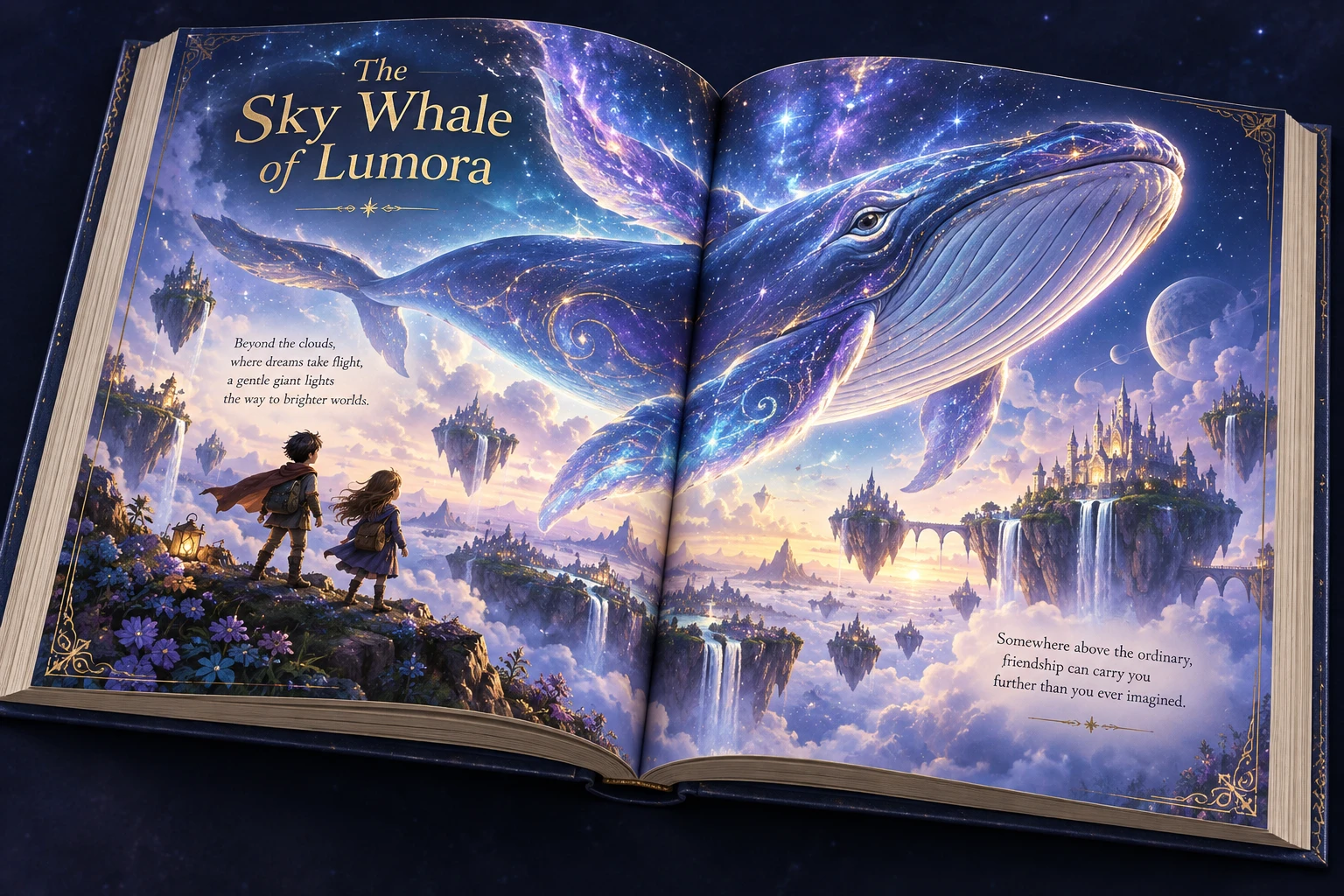Illustrative fantasy book representing creative possibilities